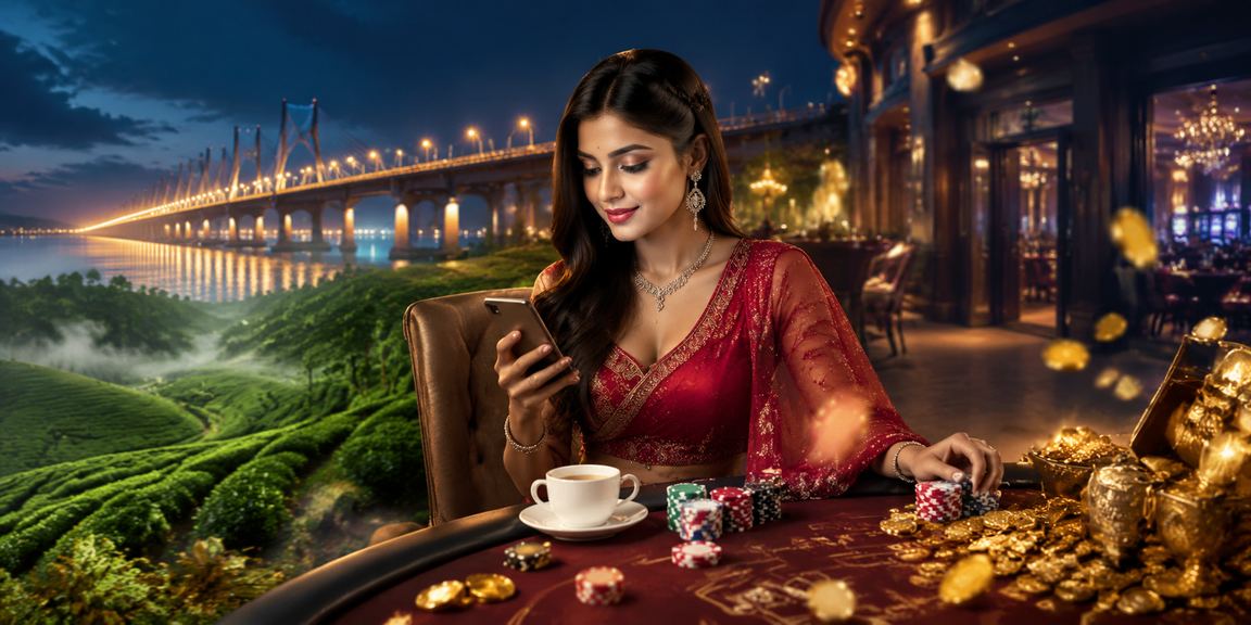 বরিশালের চা বাগানে মোবাইলে ku9i ক্যাসিনো গেমস উপভোগ করছেন একজন ব্যবহারকারী